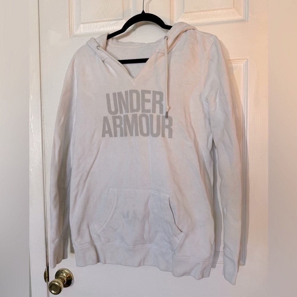 Under Armour White Hoodie Size L